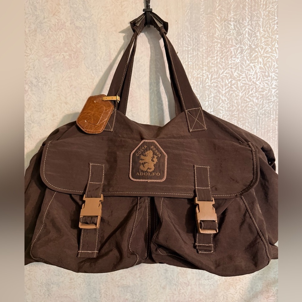 Adolfo Casa Brava Canvas Dark Brown Travel Duffel Bag for Men, Holds A Lot!